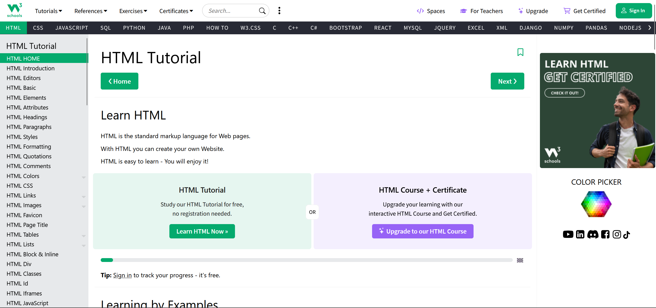 W3Schools Website Preview